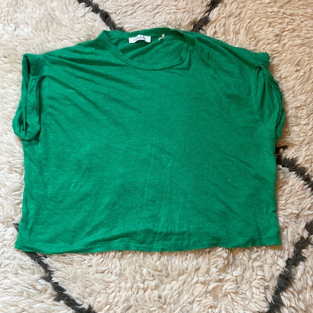 Sandro Distressed Linen Tee - Picture 3 of 16